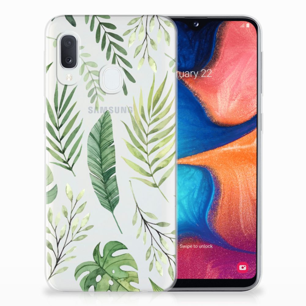 Samsung Galaxy A20e TPU Case Leaves