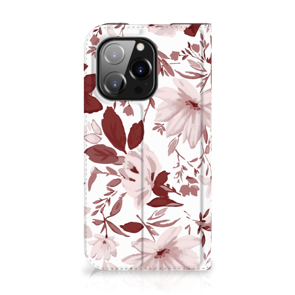 Bookcase iPhone 14 Pro Watercolor Flowers