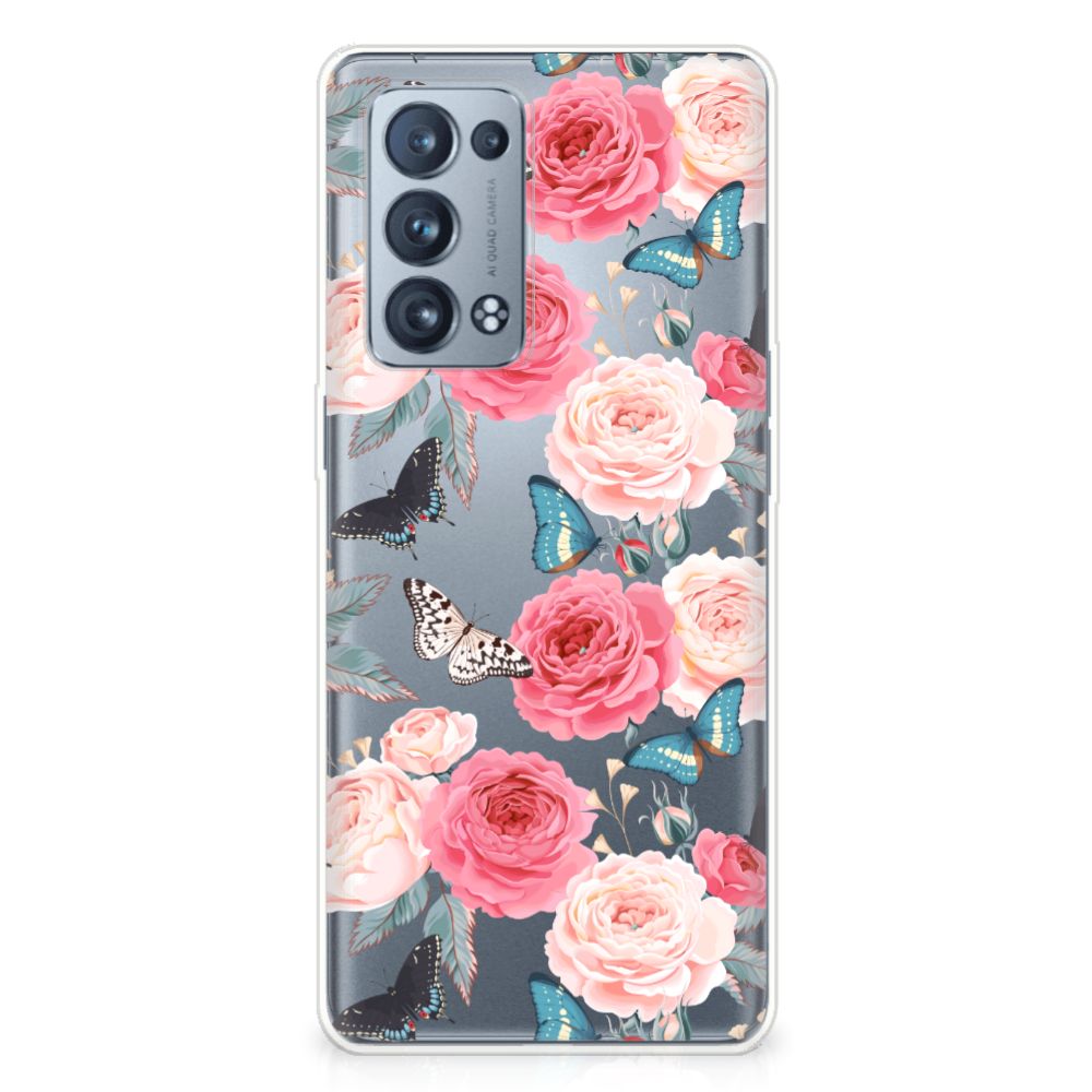 OPPO Reno 6 Pro Plus 5G TPU Case Butterfly Roses B2C Telecom
