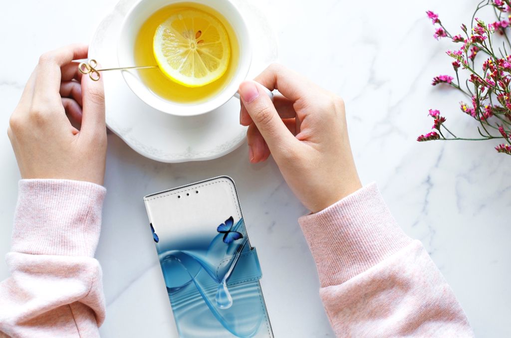 Alcatel 1S 2020 Telefoonhoesje met Pasjes Vlinders
