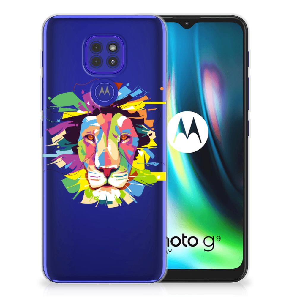 Motorola Moto G9 Play | E7 Plus Telefoonhoesje met Naam Lion Color B2C Telecom