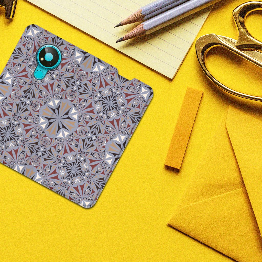 Nokia 3.4 Standcase Flower Tiles - B2C Telecom