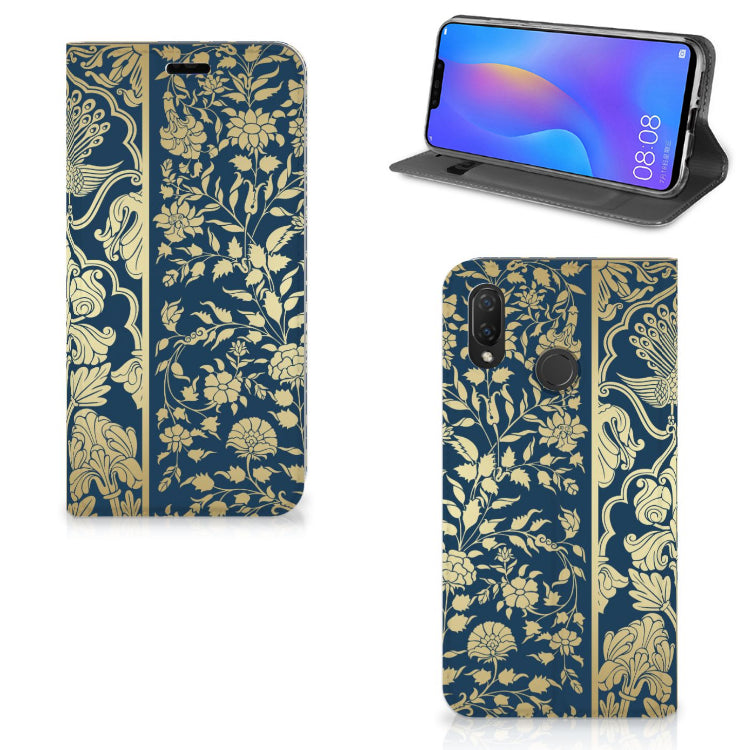 Huawei P Smart Plus Smart Cover Beige Flowers