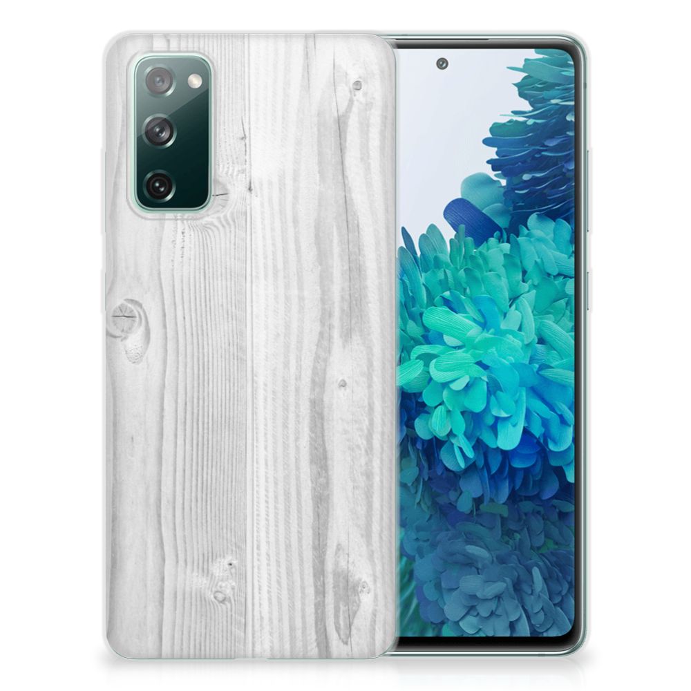 Samsung Galaxy S20 FE Bumper Hoesje White Wood B2C Telecom