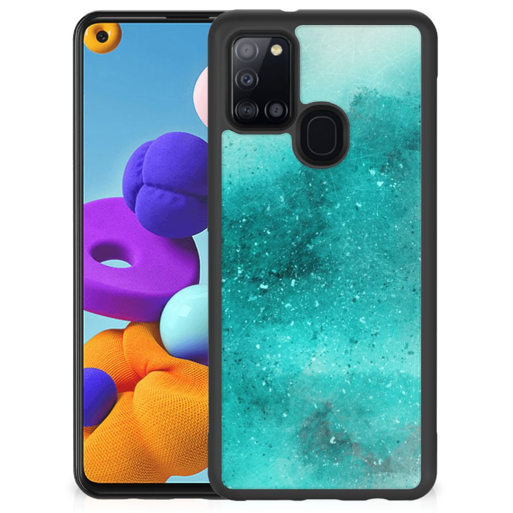 Case Samsung Galaxy A21s Painting Blue