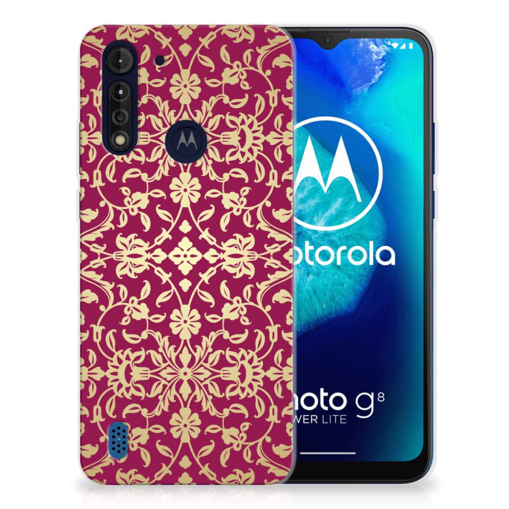 Siliconen Hoesje Motorola Moto G8 Power Lite Barok Pink
