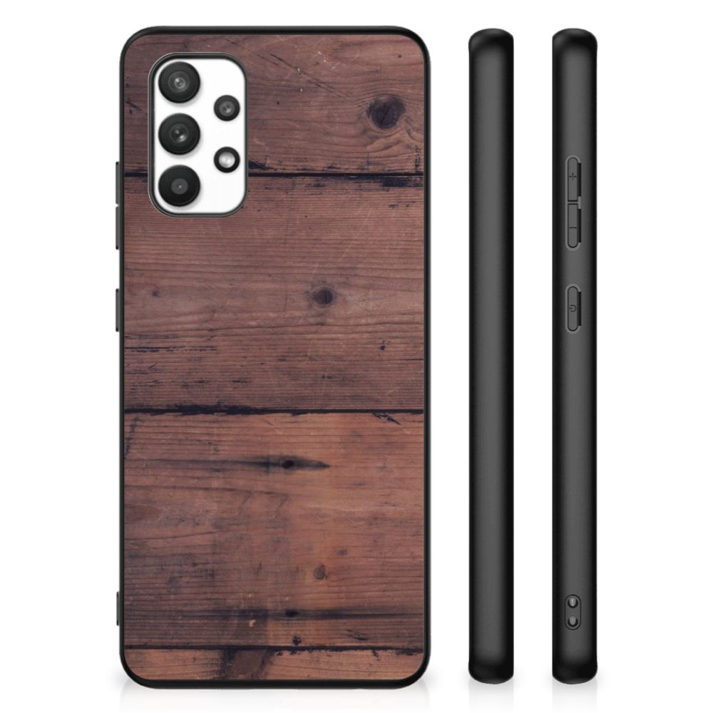 Samsung Galaxy A32 4G | A32 5G Enterprise Editie Houten Print Telefoonhoesje Old Wood B2C Telecom