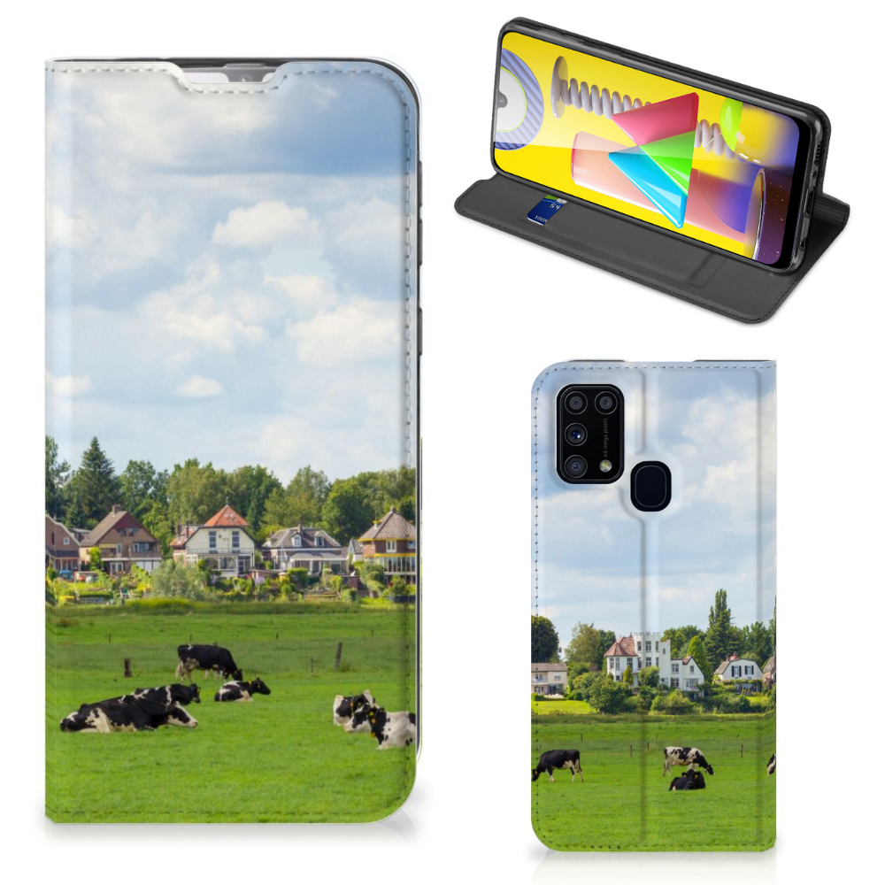 Samsung Galaxy M31 Hoesje maken Koeien - B2C Telecom