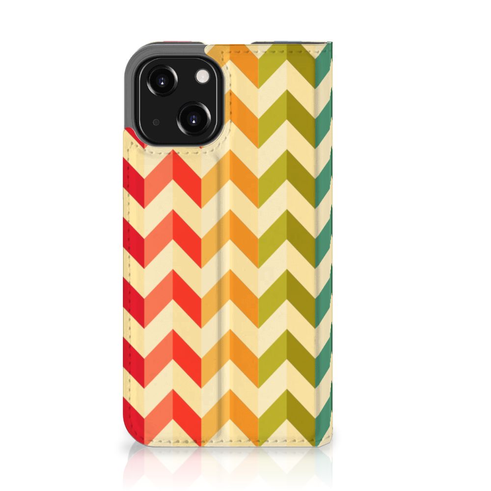 iPhone 13 Mini Hoesje met Magneet Zigzag Multi Color - B2C Telecom