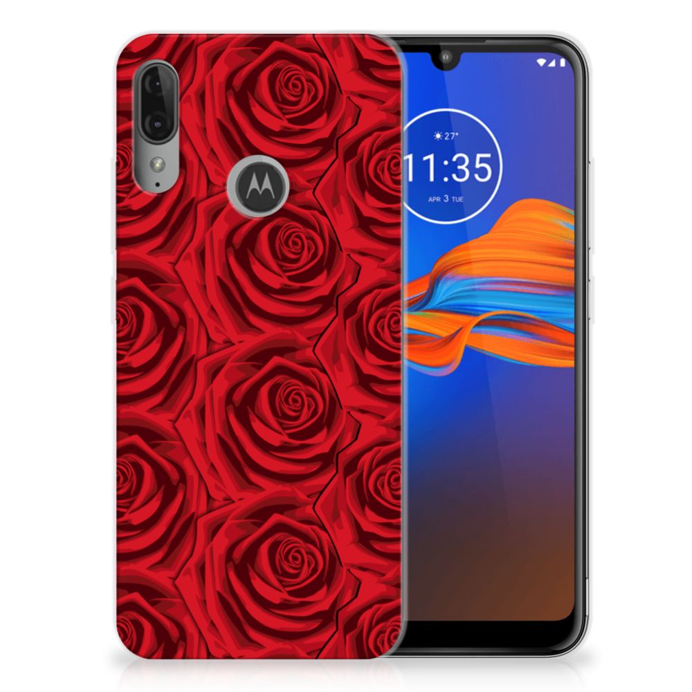 Motorola Moto E6 Plus TPU Case Red Roses