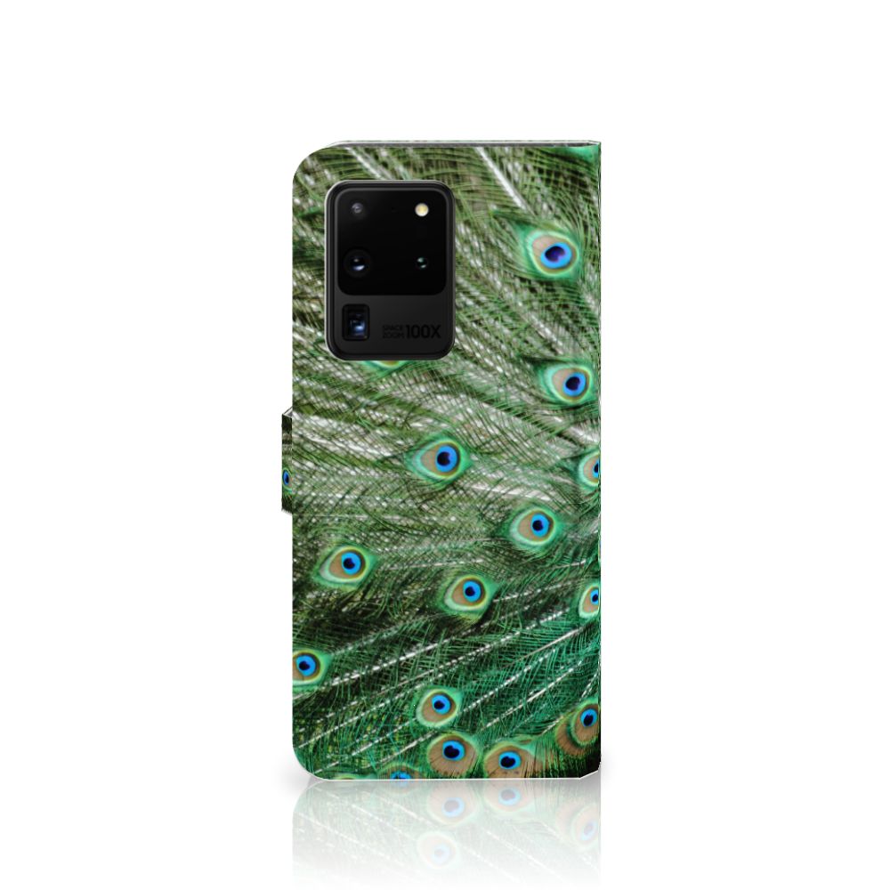 Samsung Galaxy S20 Ultra Telefoonhoesje met Pasjes Pauw