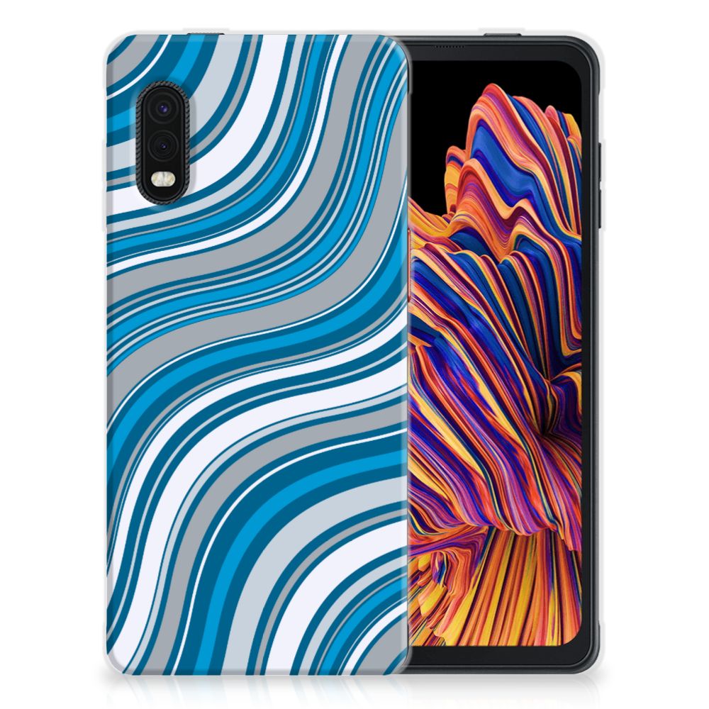 Samsung Xcover Pro TPU bumper Waves Blue