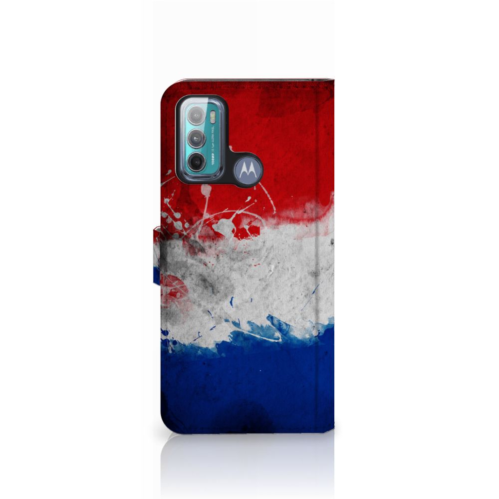 Motorola Moto G60 Bookstyle Case Nederland met artistieke Nederlandse vlag design