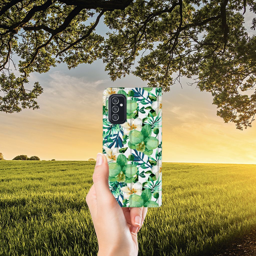 Samsung Galaxy M52 Smart Cover Orchidee Groen - B2C Telecom