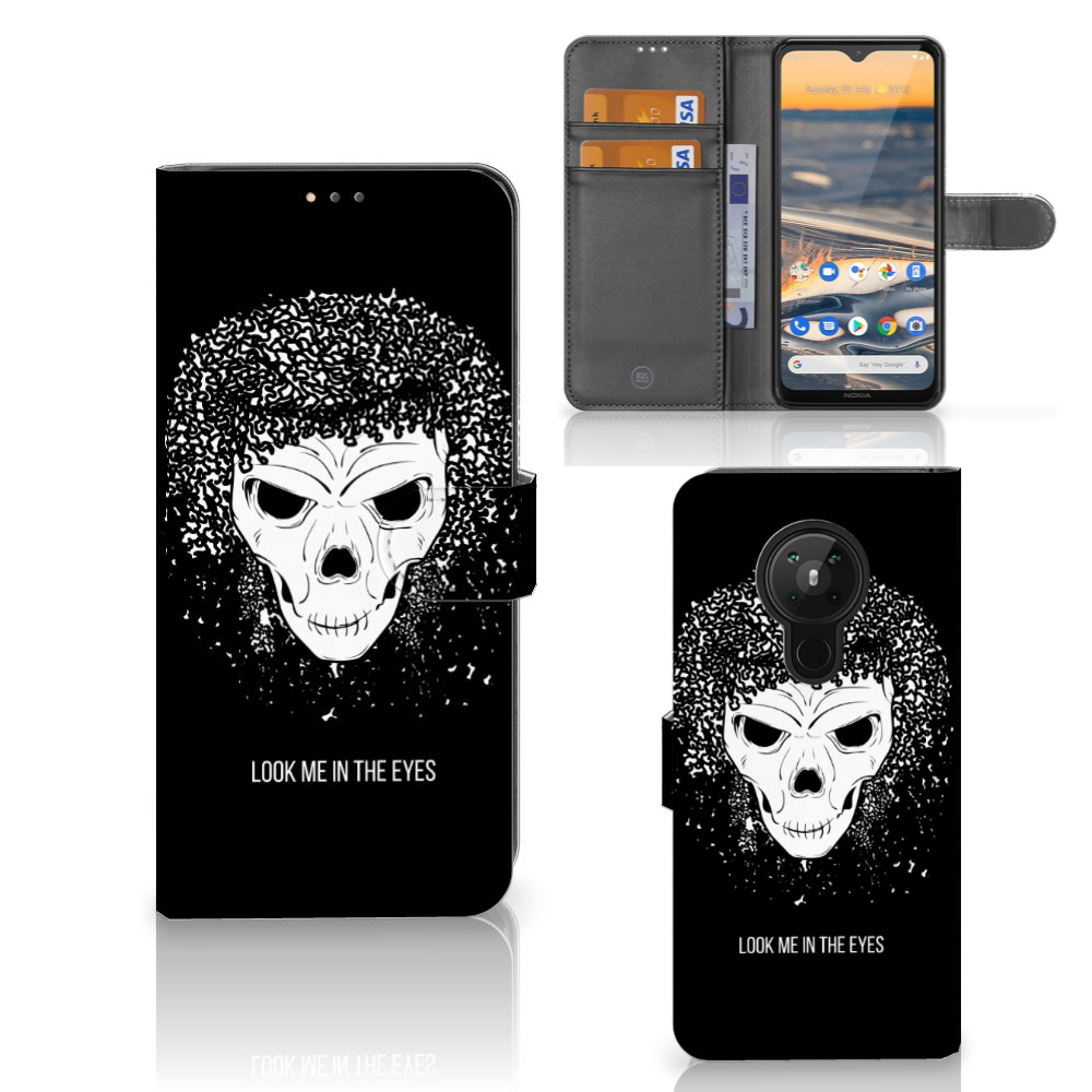 Telefoonhoesje met Naam Nokia 5.3 Skull Hair