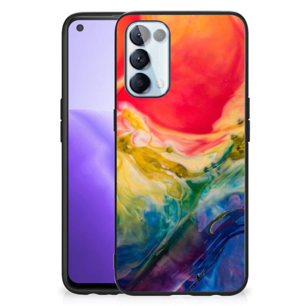 Kleurrijke Telefoonhoesje OPPO Reno5 5G | Find X3 Lite Watercolor Dark