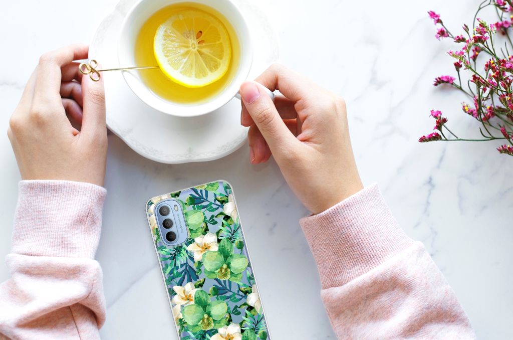 Motorola Moto G31 | G41 TPU Case Orchidee Groen B2C Telecom