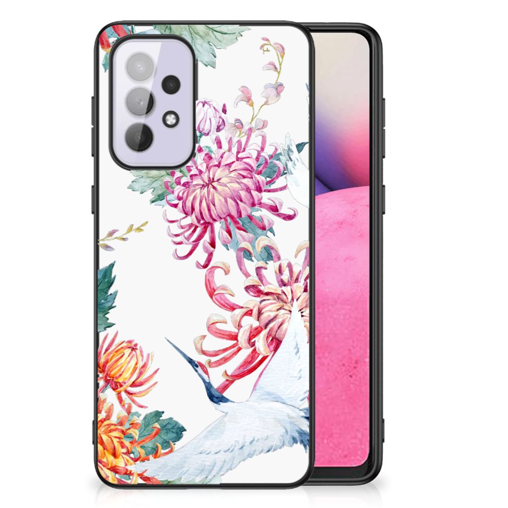 Samsung Galaxy A33 5G Dierenprint Telefoonhoesje Bird Flowers