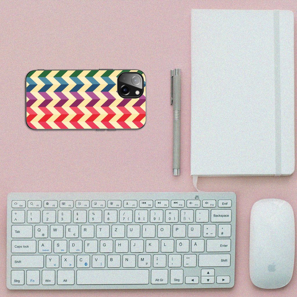 Apple iPhone 13 Back Case Zigzag Multi Color B2C Telecom