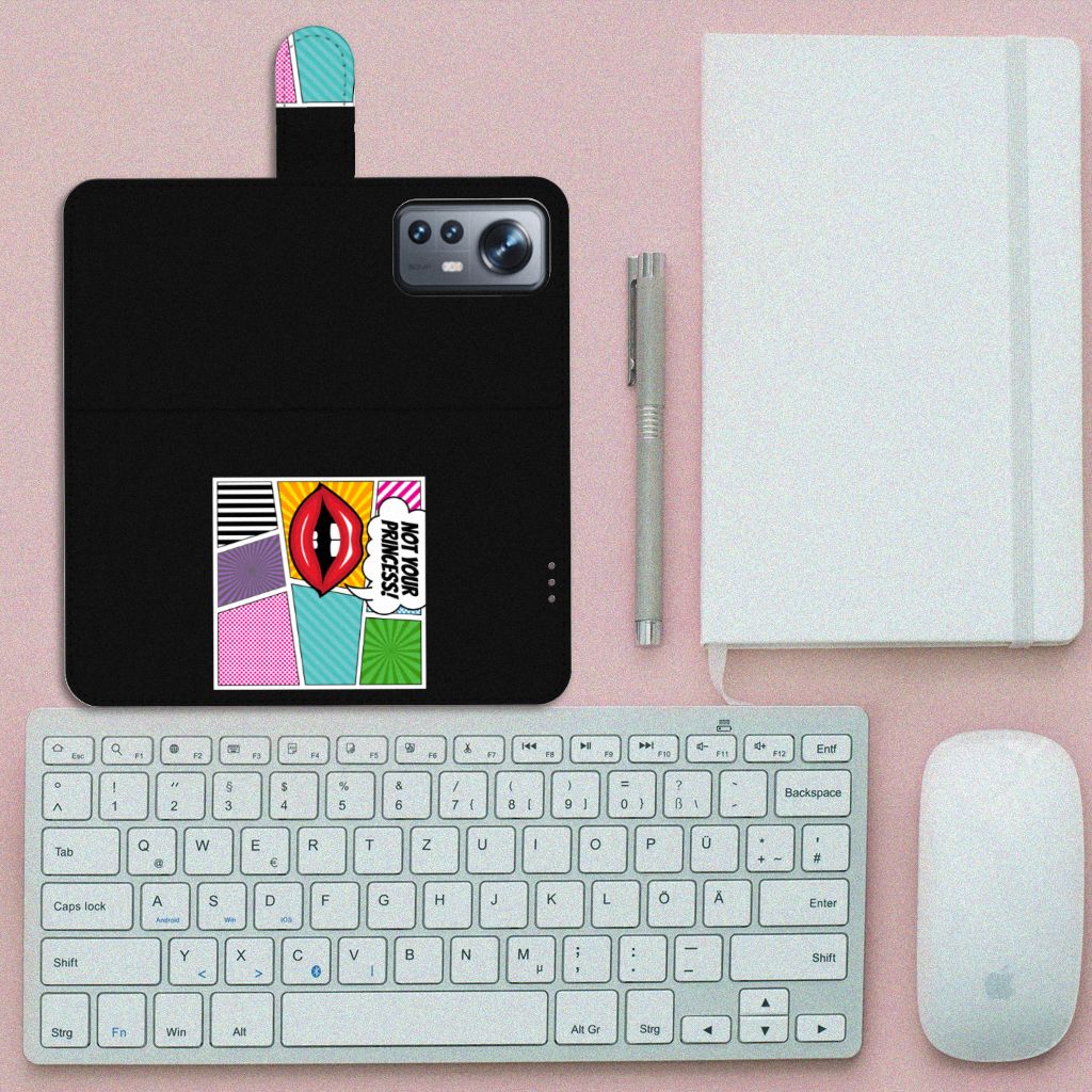 Xiaomi 12 Pro Wallet Case met Pasjes Popart Princess