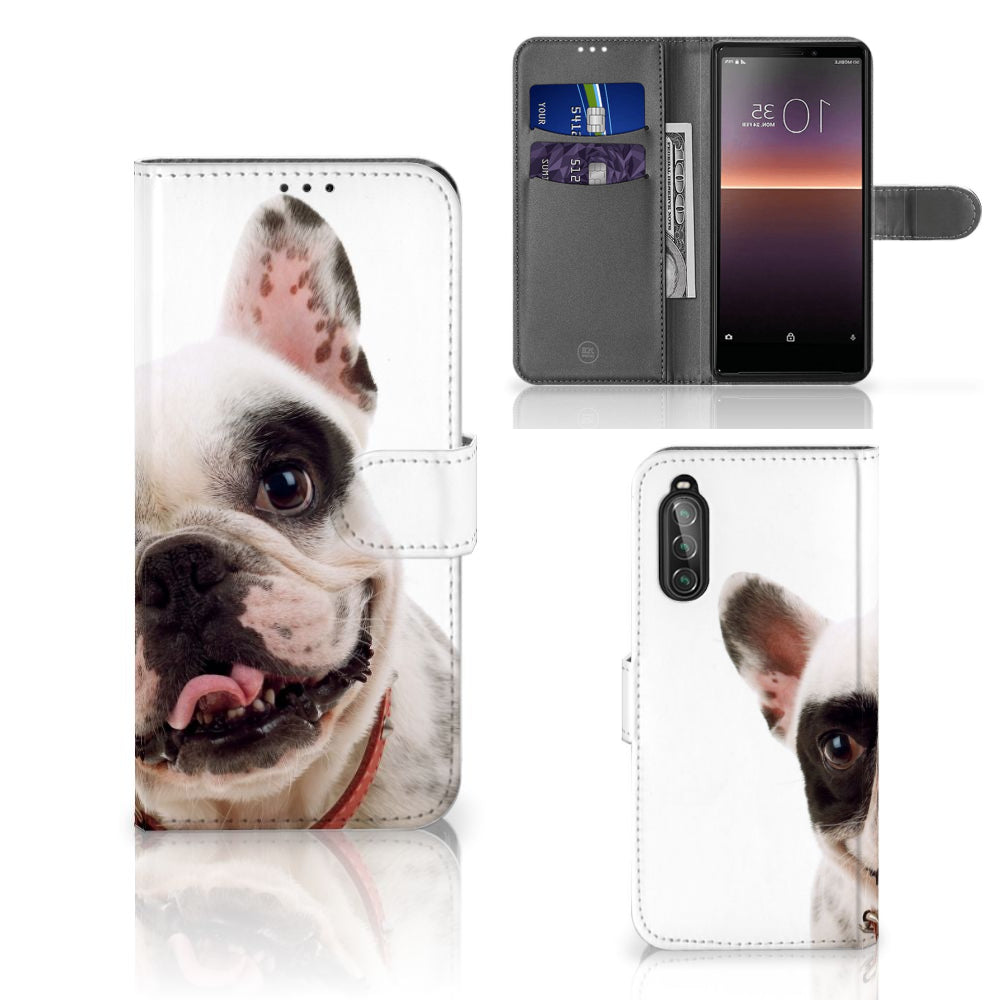 Sony Xperia 10 II Telefoonhoesje met Pasjes Franse Bulldog