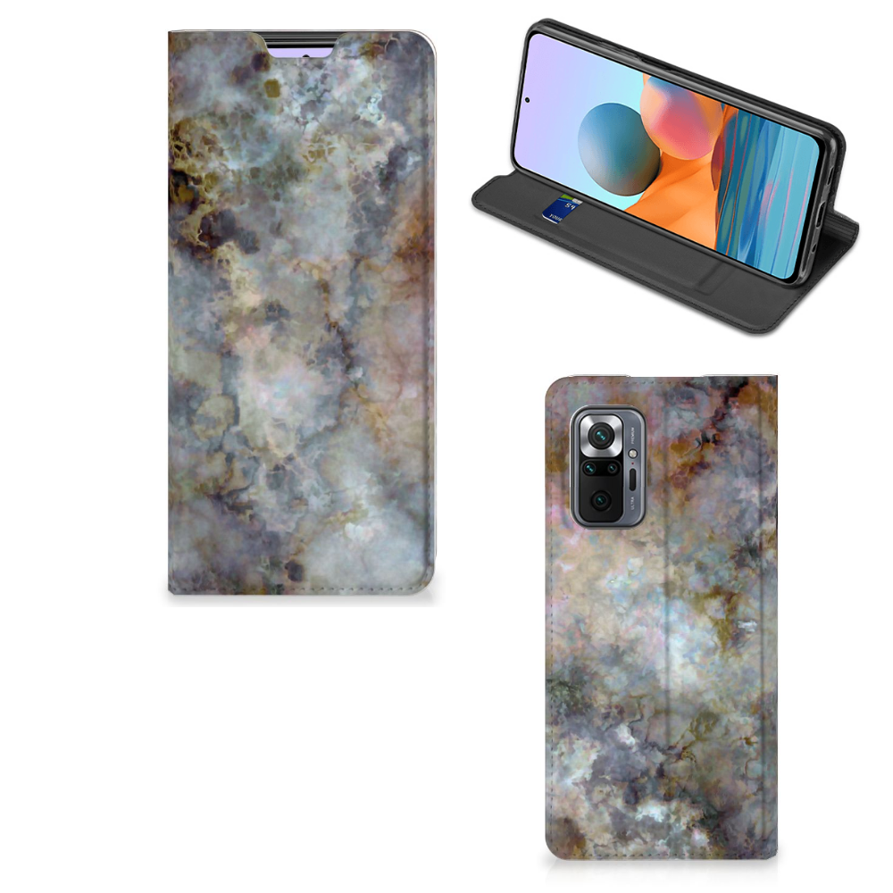 Xiaomi Redmi Note 10 Pro Standcase Marmer Grijs - B2C Telecom