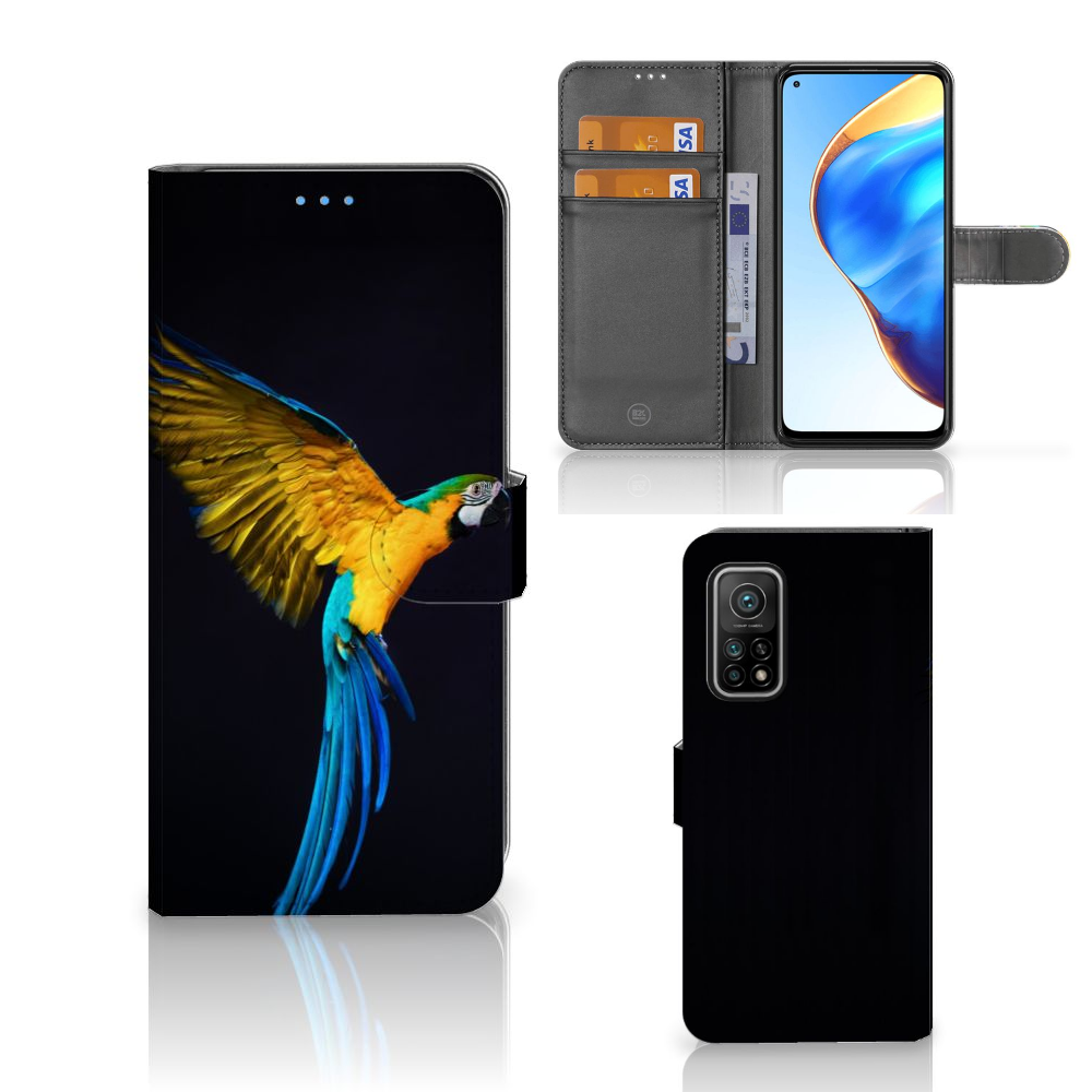 Xiaomi Mi 10T Pro | Mi 10T Telefoonhoesje met Pasjes Papegaai