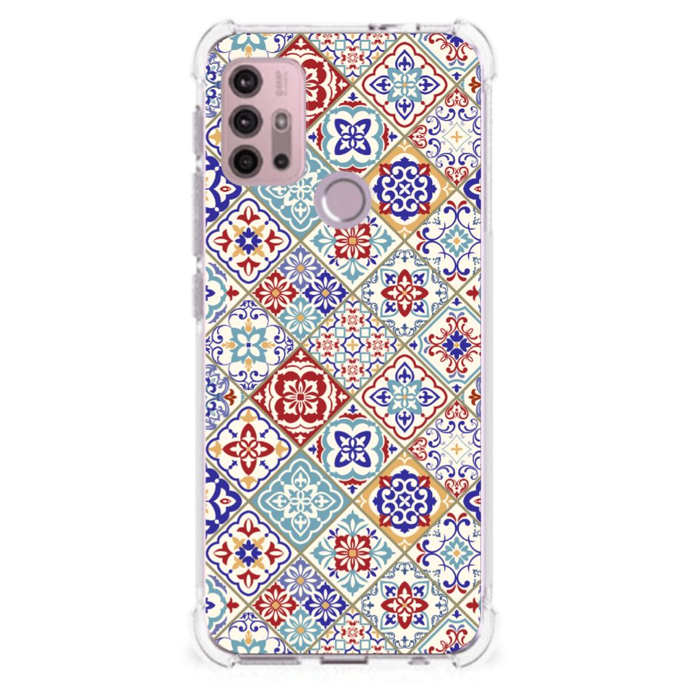 Motorola Moto G30 | G20 | G10 Anti-Shock Hoesje Tiles Color