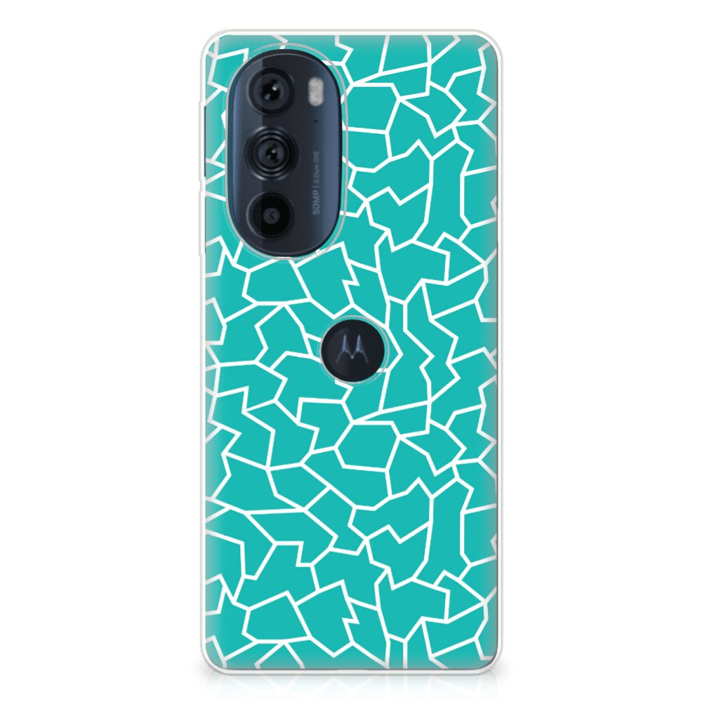 Motorola Edge 30 Pro Hoesje maken Cracks Blue B2C Telecom