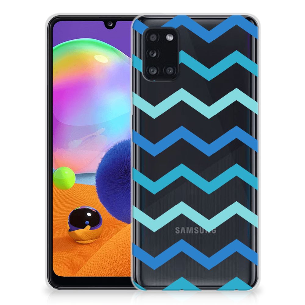 Samsung Galaxy A31 TPU bumper Zigzag Blauw B2C Telecom