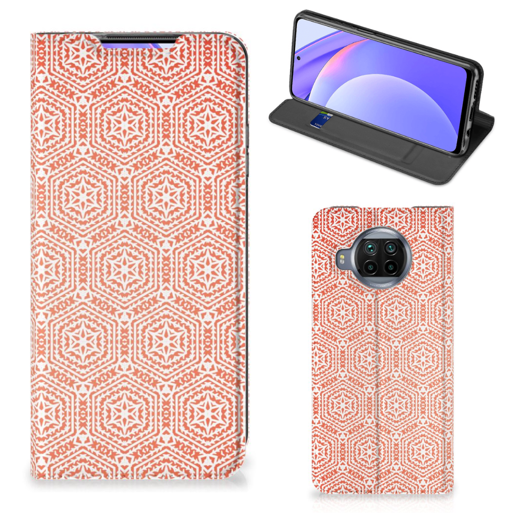 Xiaomi Mi 10T Lite Hoesje met Magneet Pattern Orange - B2C Telecom