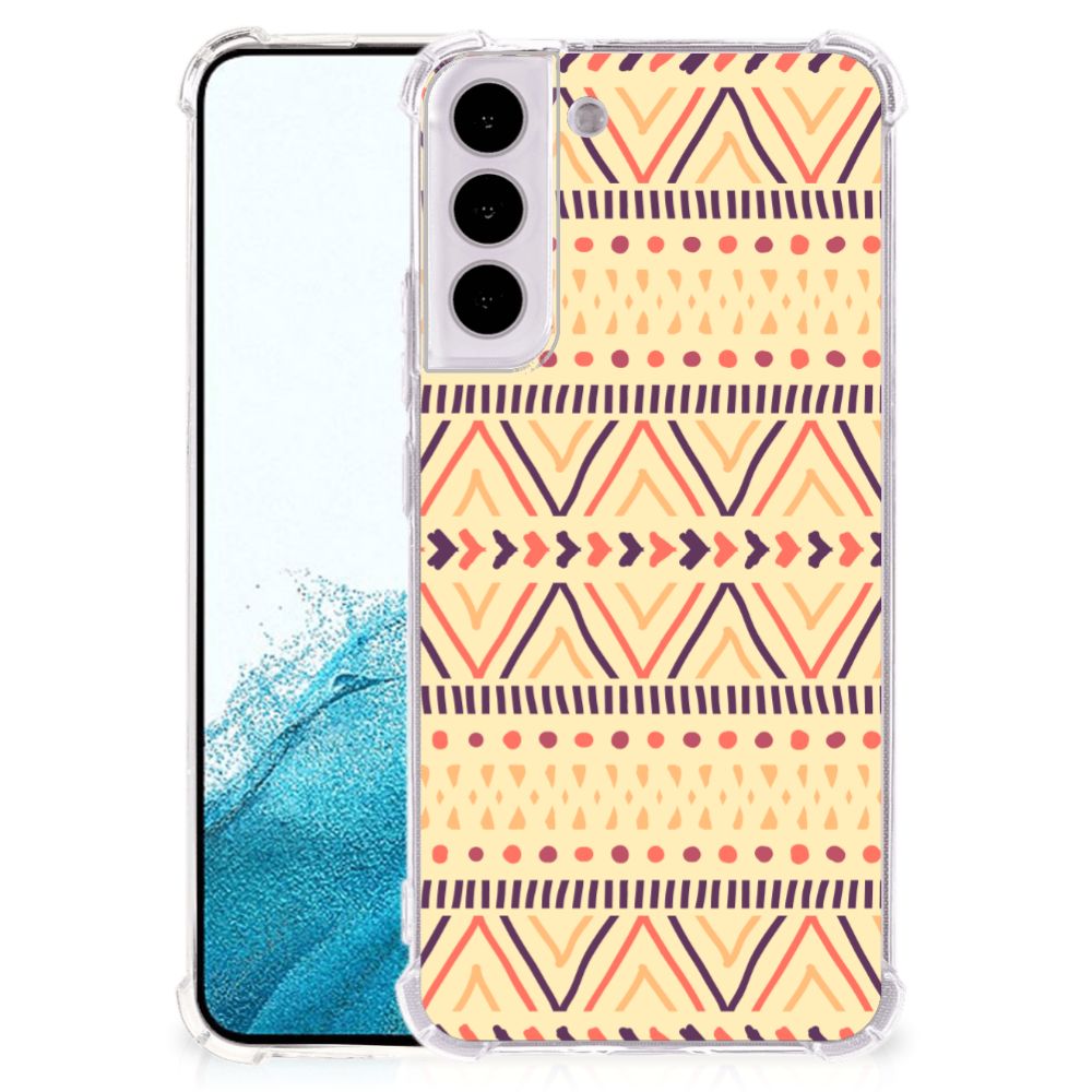 Samsung Galaxy S22 Plus Doorzichtige Silicone Hoesje Aztec Yellow