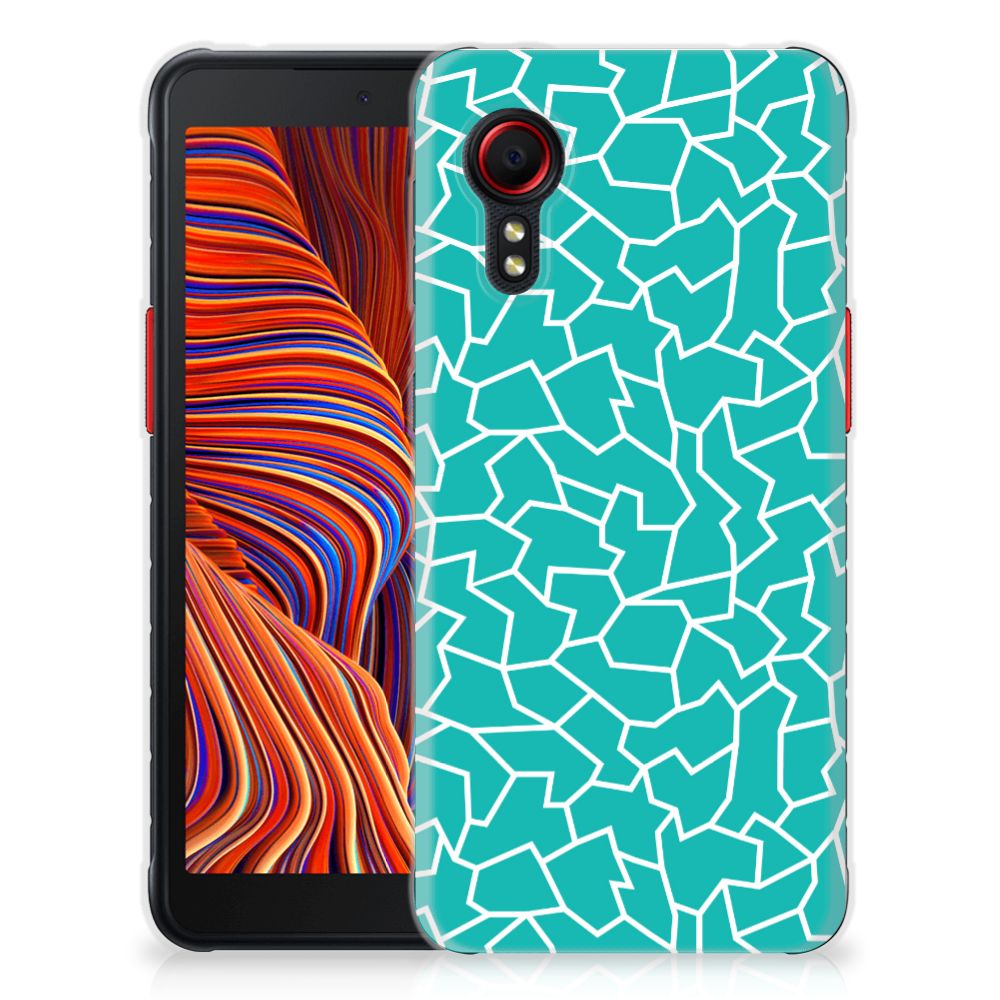 Samsung Galaxy Xcover 5 Hoesje maken Cracks Blue B2C Telecom