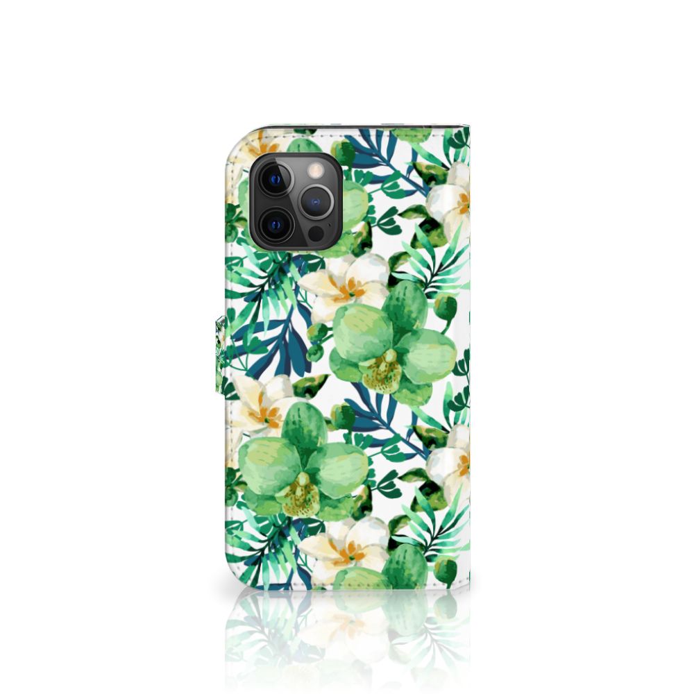 Apple iPhone 12 Pro Max Hoesje Orchidee Groen