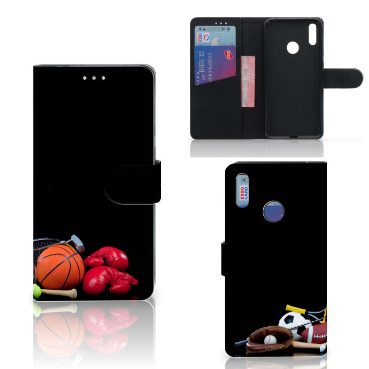 Huawei Y7 (2019) Wallet Case met Pasjes Sports