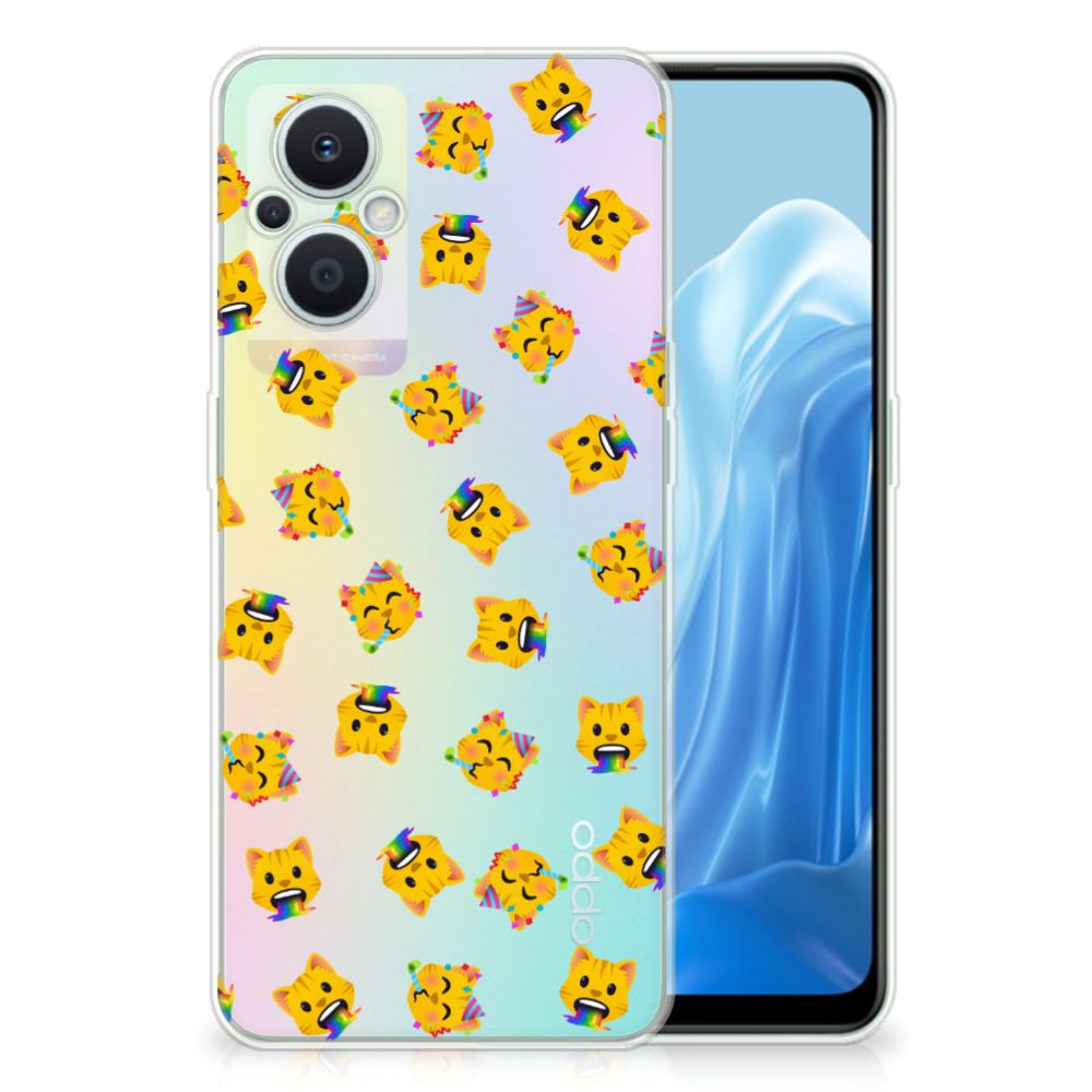 TPU bumper voor OPPO Reno8 Lite Katten Emojis B2C Telecom
