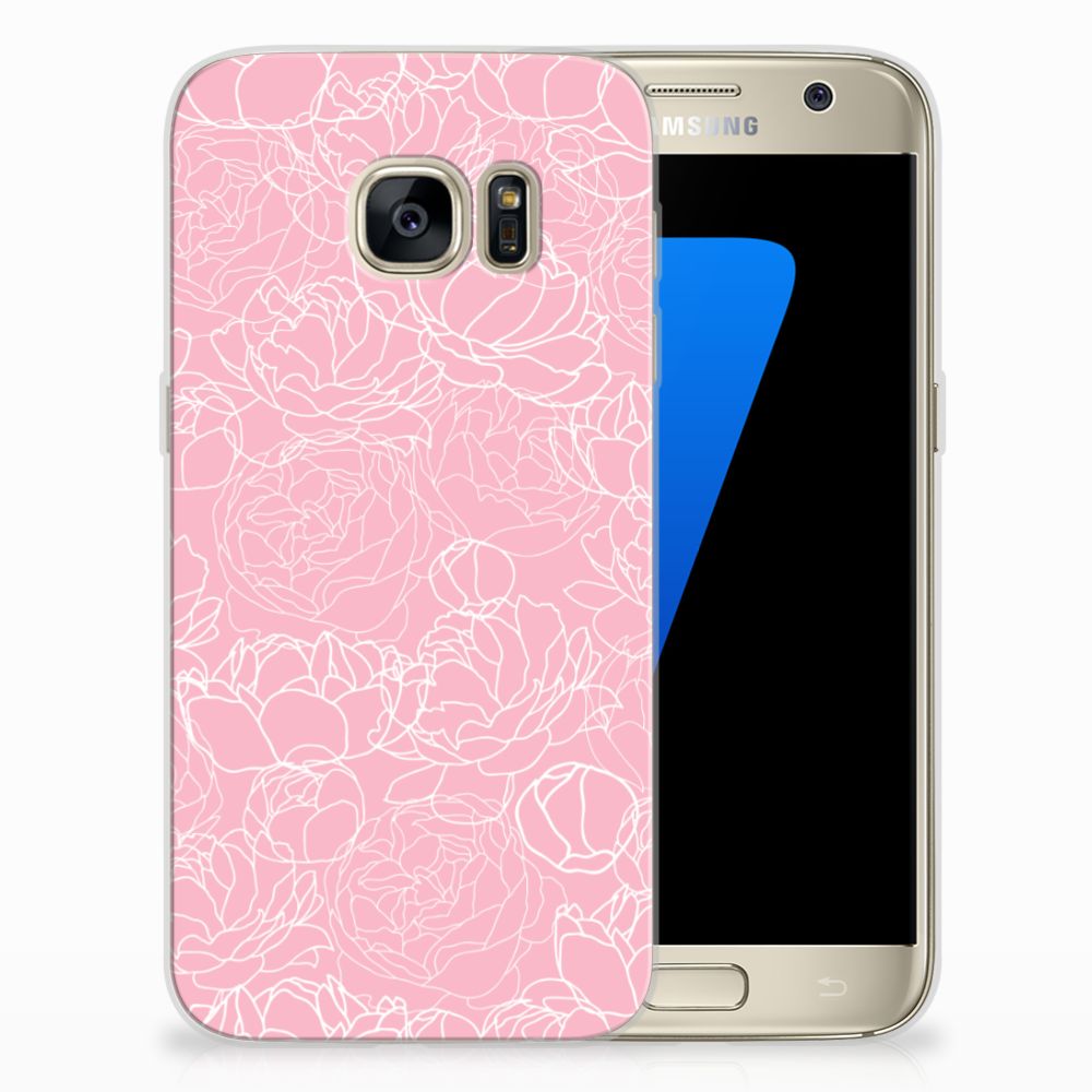 Samsung Galaxy S7 TPU Case White Flowers