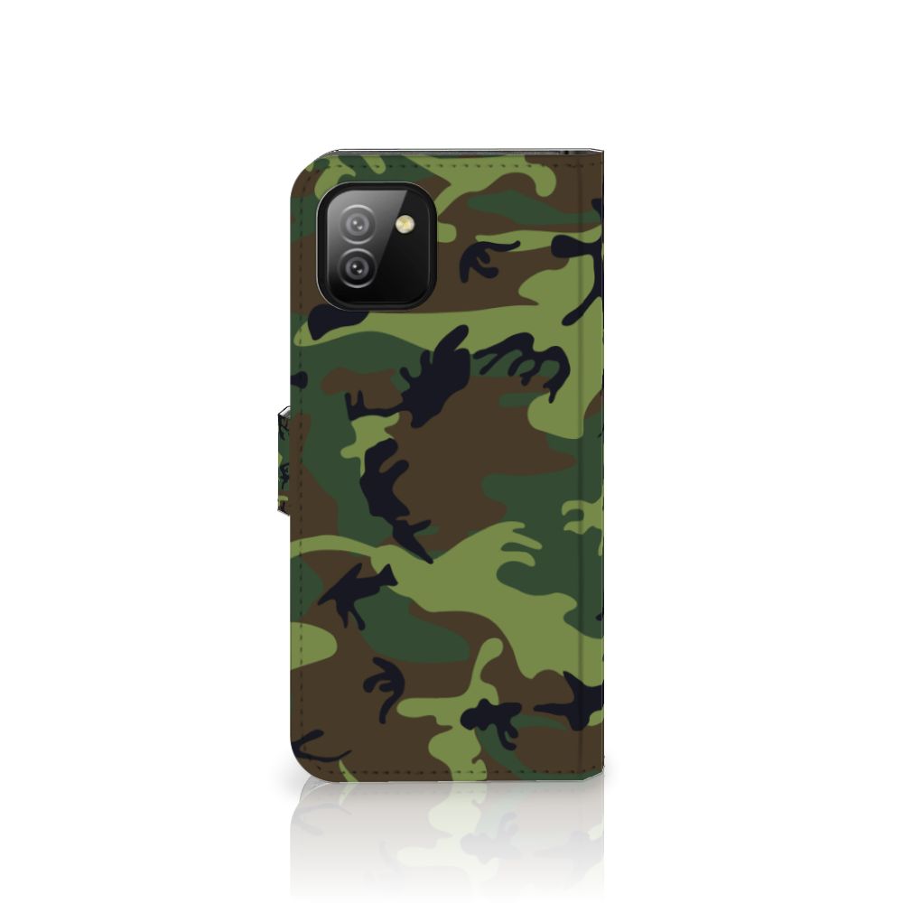 Samsung Galaxy A03 Telefoon Hoesje Army Dark