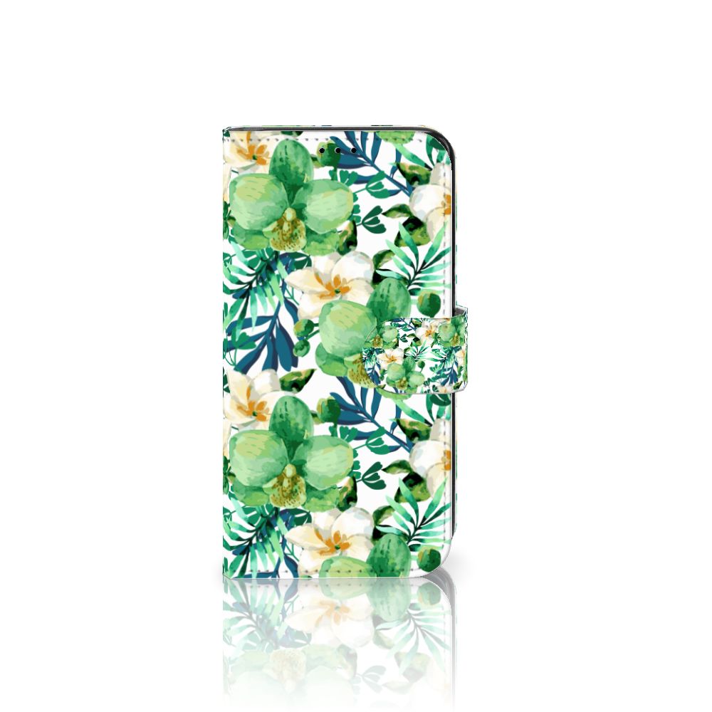 Samsung Galaxy S7 Edge Hoesje Orchidee Groen