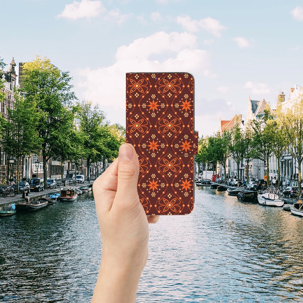 Samsung Galaxy A22 5G Telefoon Hoesje Batik Brown