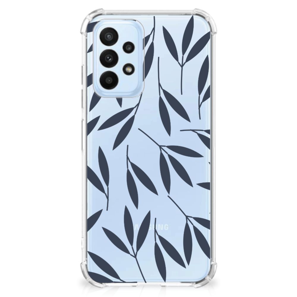 Samsung Galaxy A23 Case Leaves Blue - B2C Telecom