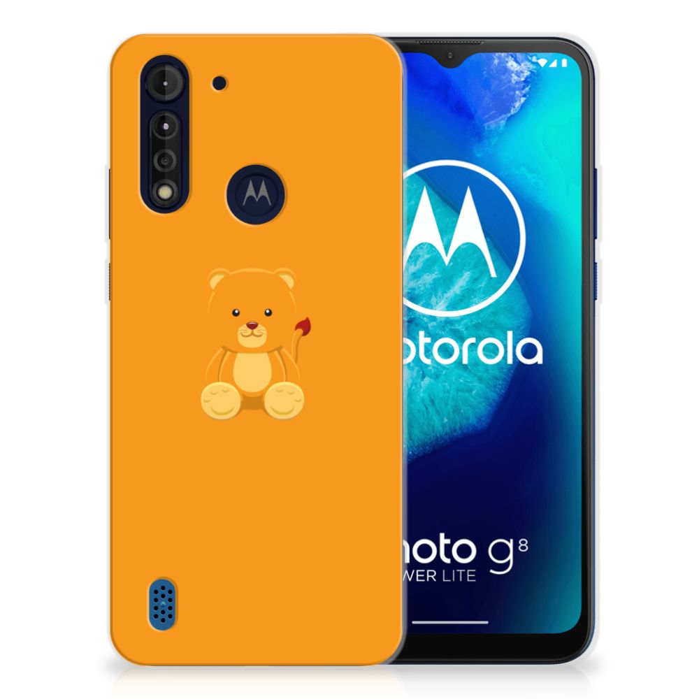 Motorola Moto G8 Power Lite Telefoonhoesje met Naam Baby Beer B2C Telecom