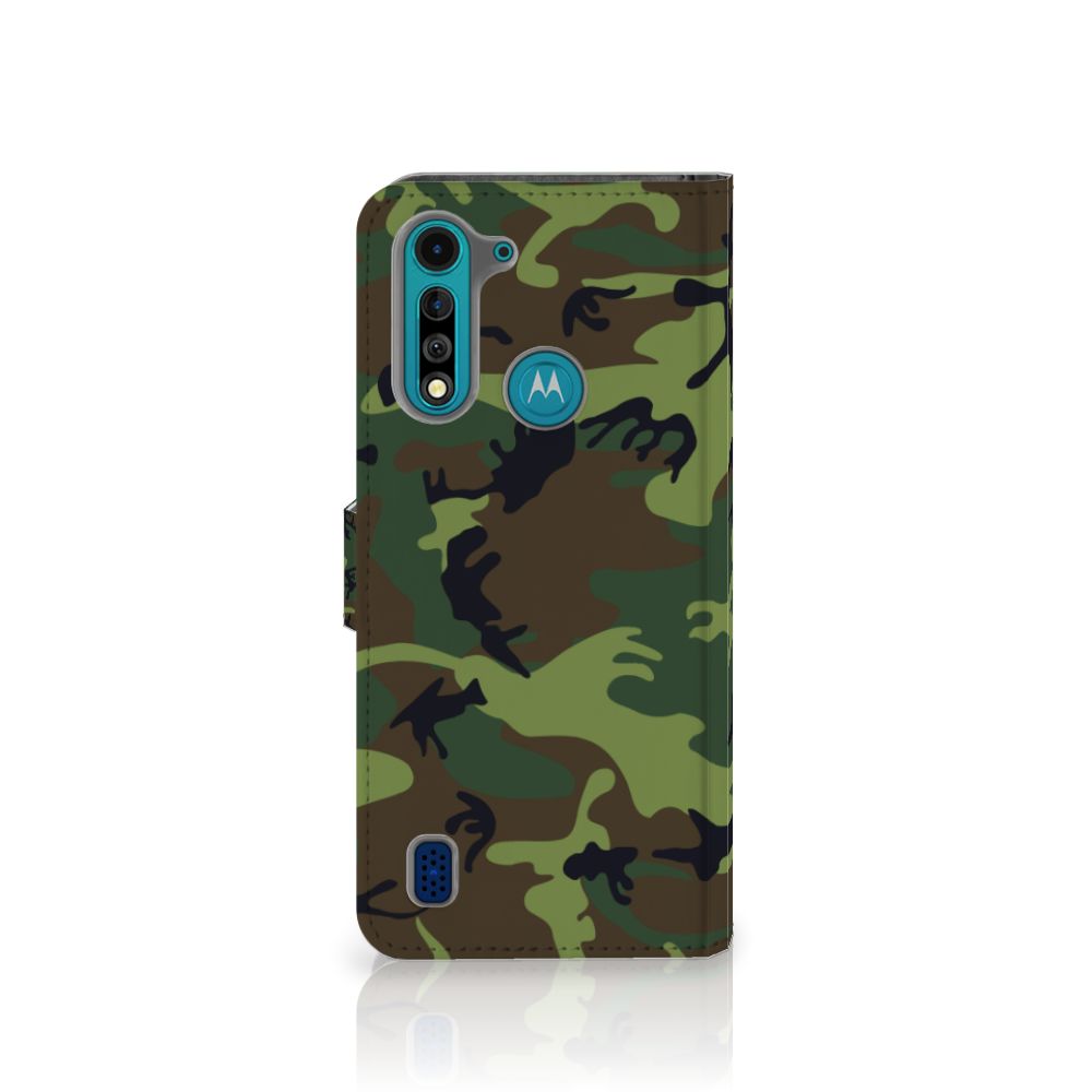 Motorola G8 Power Lite Telefoon Hoesje Army Dark