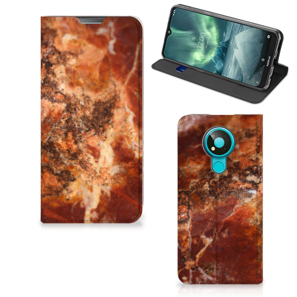 Nokia 3.4 Standcase Marmer Bruin - B2C Telecom