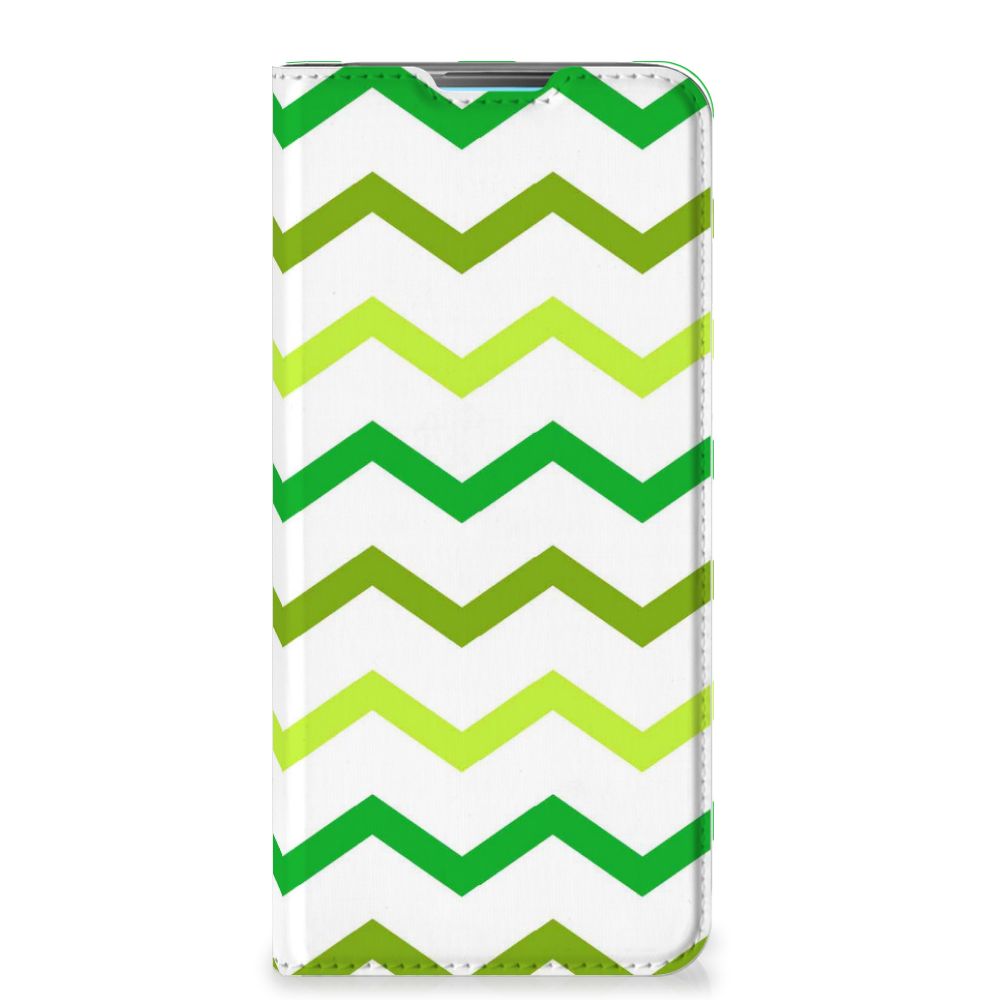 OPPO A52 | A72 Hoesje met Magneet Zigzag Groen - B2C Telecom