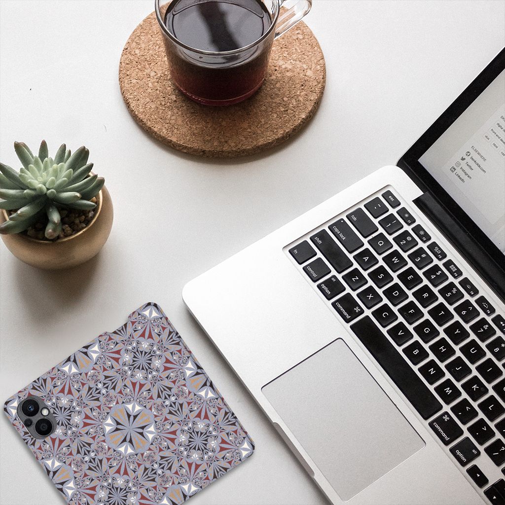 OPPO Reno8 Lite Standcase Flower Tiles - B2C Telecom