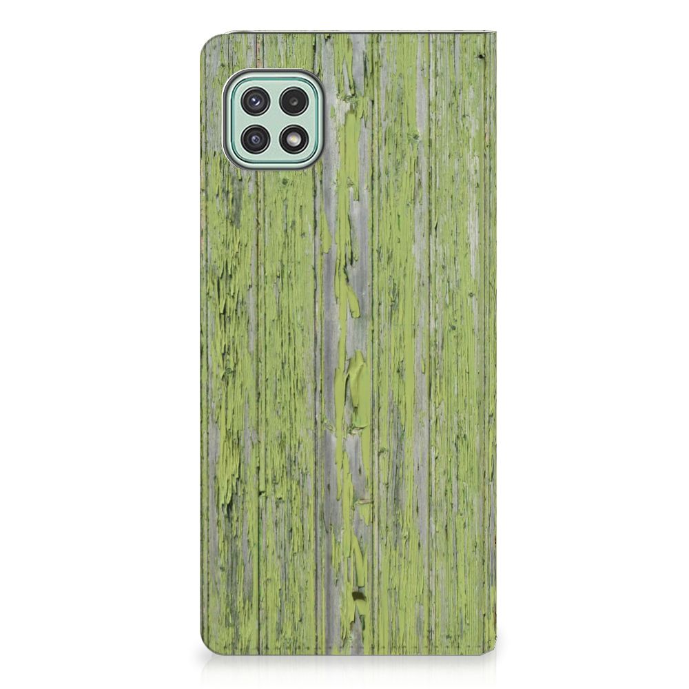 Samsung Galaxy A22 5G Book Wallet Case Green Wood - B2C Telecom