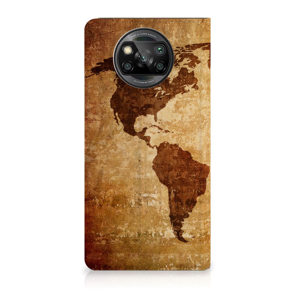 Xiaomi Poco X3 Pro | Poco X3 Book Cover Wereldkaart - B2C Telecom
