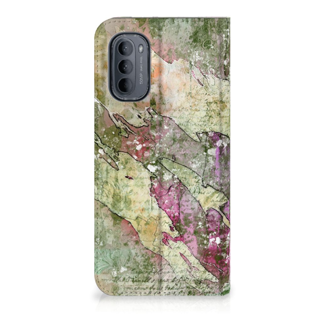 Bookcase Motorola Moto G31 | G41 Letter Painting - B2C Telecom