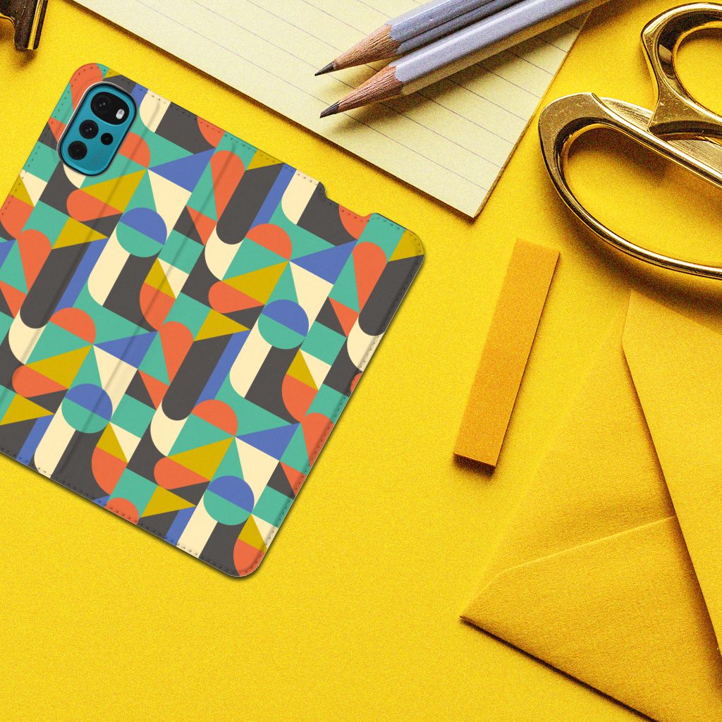 Motorola Moto G22 Hoesje met Magneet Funky Retro - B2C Telecom